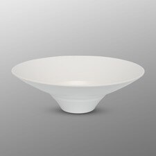 White Speckled Glaze Frame Large Rim Bowl 6.25"