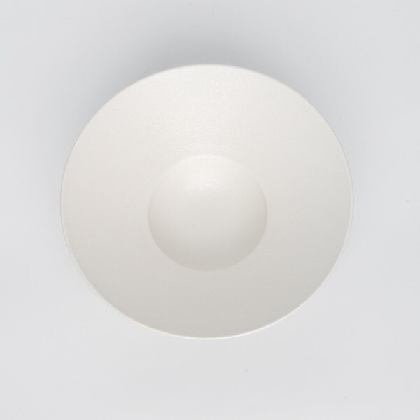 Image of White Speckled Glaze Frame Large Rim Bowl 6.25" 2