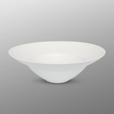 White Speckled Glaze Frame Medium Rim Bowl 6.25"