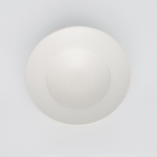 Image of White Speckled Glaze Frame Medium Rim Bowl 6.25" 2