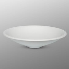 White Speckled Glaze Flared Shallow Bowl 9"