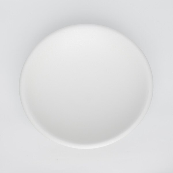 Image of White Speckled Glaze Flared Shallow Bowl 9" 2