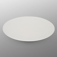 White Speckled Glaze Flat Plate 10"