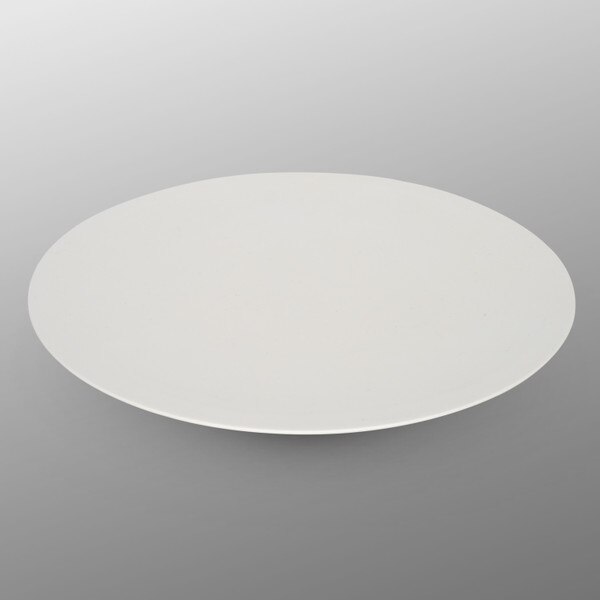 Image of White Speckled Glaze Flat Plate 10" 1