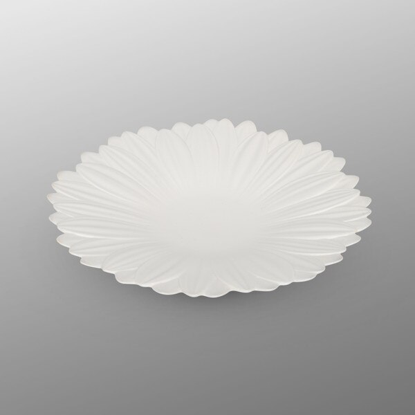 Image of White Speckled Glaze Gerbera Plate 6.75" 1