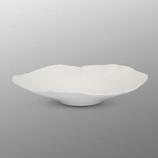 White Speckled Glaze Lotus Leaf Plate 8.25"