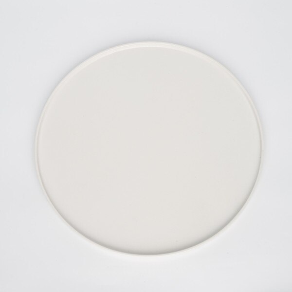 Image of White Speckled Glaze BV Rimmed Flat Plate 9.75" 2
