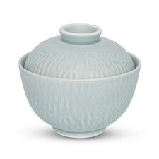 Nabeshima Celadon Tobikanna Blast Small Round Covered Dish 3.25"
