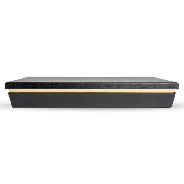 Image of Disposable Black and Gold 6 Divided Paper Bento Box 12" 20 Piece/Case 3