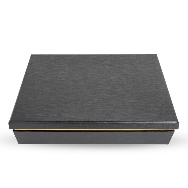 Image of Disposable Black and Gold 4 Divided Paper Bento Box 9.5" 20 Piece/Case 2