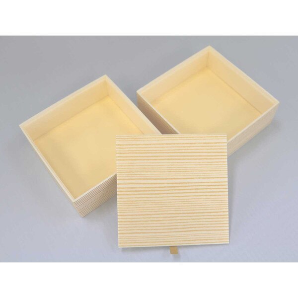 Image of Two Tiered Natural Take Out Square Box 72 sets 2