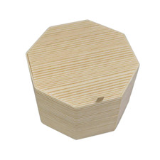 Two Tiered Natural Take Out Hexagon Box 72sets
