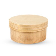 Disposable Wooden Lidded Round Box 3.3”