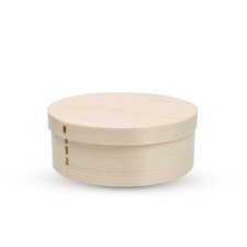 Disposable Wooden Lidded Round Box 3.3”