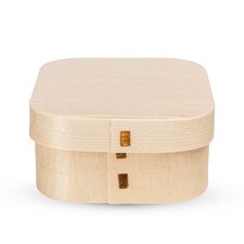 Disposable Wooden Square Lidded Box 3.3"
