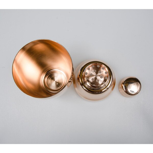 Image of Yukiwa Stainless Steel Rose Gold Plated Cobbler Cocktail Shaker 2
