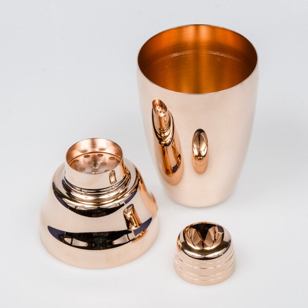 Image of Yukiwa Stainless Steel Rose Gold Plated Cobbler Cocktail Shaker 3