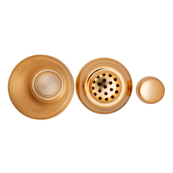 Image of Yukiwa Stainless Steel Gold Plated Cobbler Cocktail Shaker 3