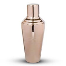 Yukiwa Baron Stainless Steel Rose Gold Plated Cobbler Cocktail Shaker