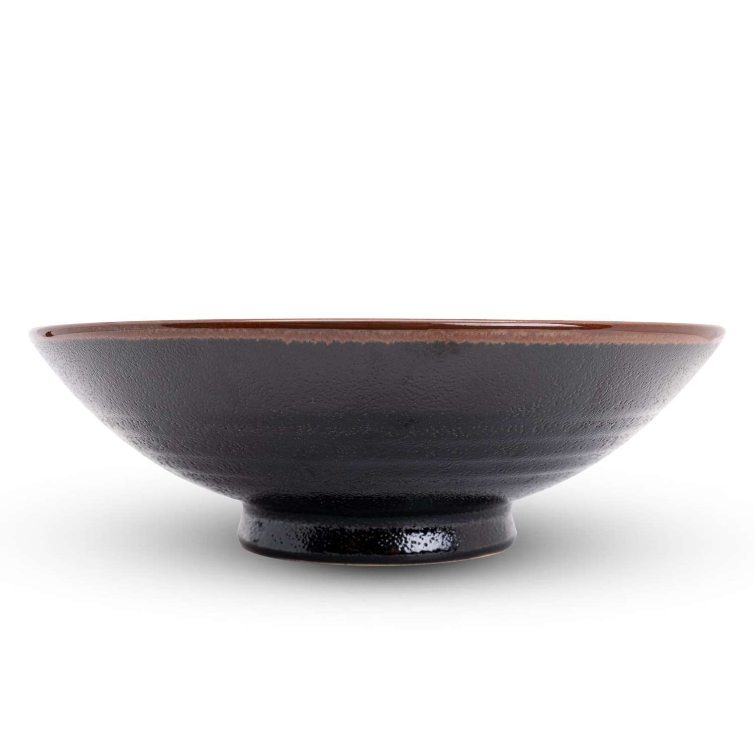 Yuzu Tenmoku Black Bowl 9.5