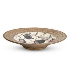 Textured Bronze Fig Purple Coupe Bowl 8.5"