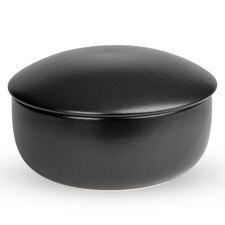 Black Earthen Lidded Bowl 8.5"