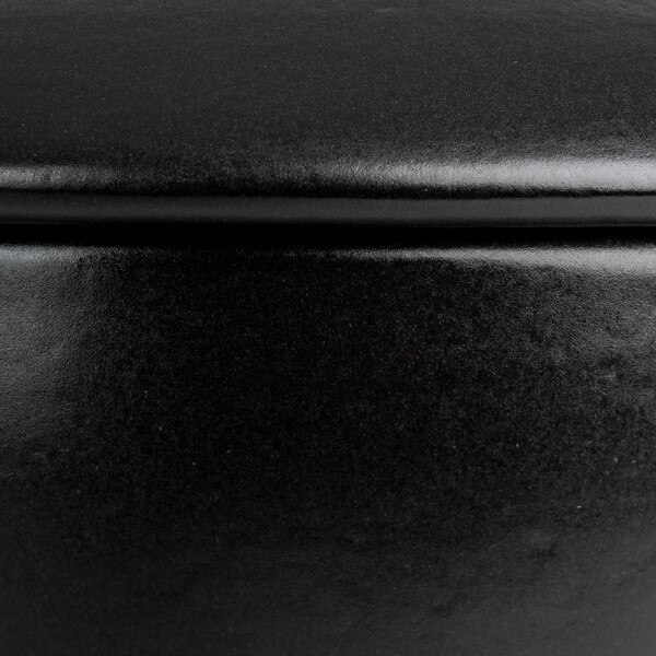 Image of Black Earthen Lidded Bowl 8.5" 5