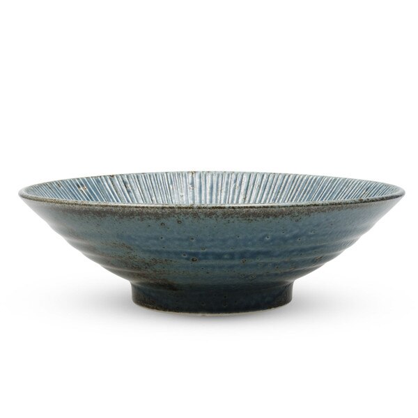 Image of Blue Rustic Tokusa Bowl 9.75" 2