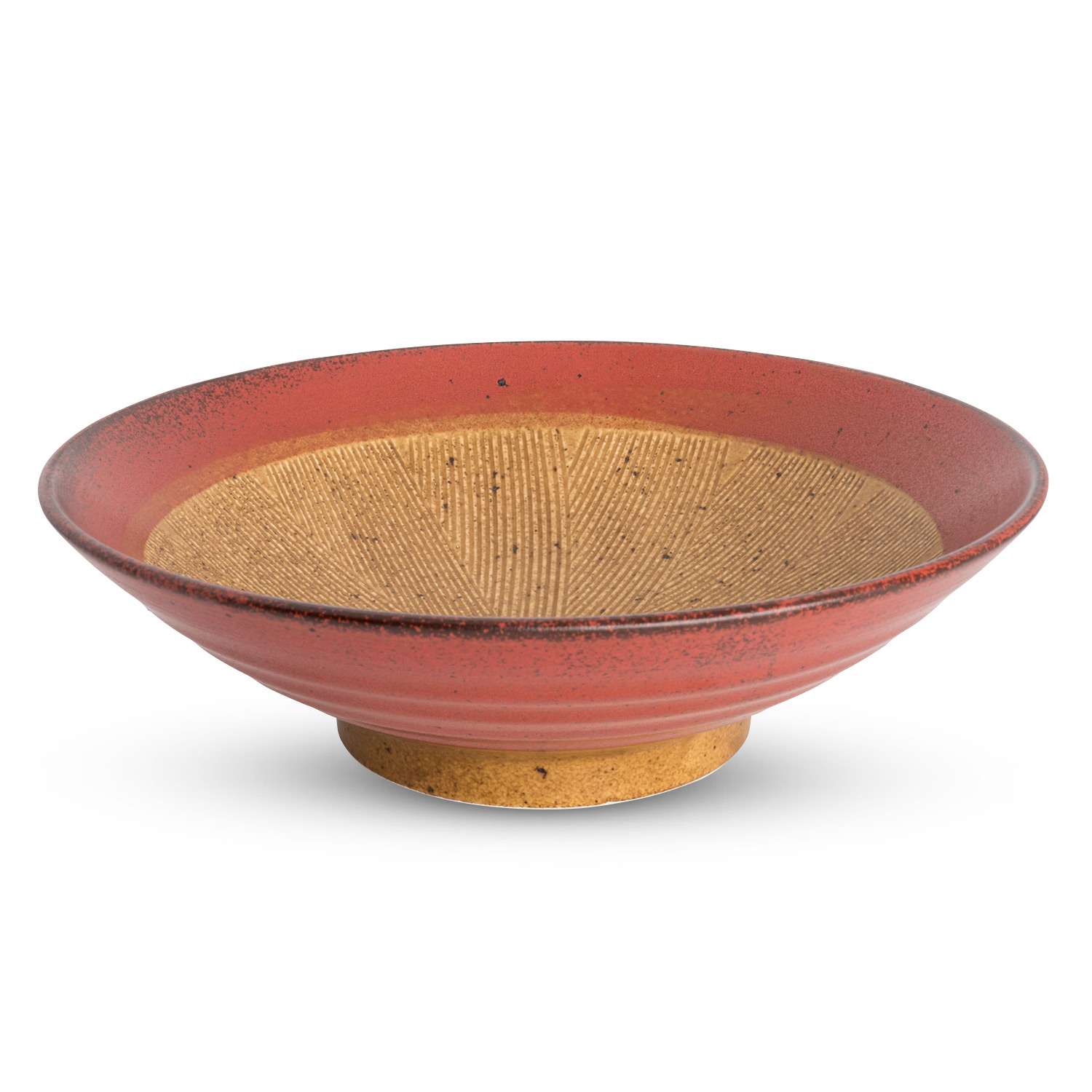 Kurumi Red Round Bowl 9.75