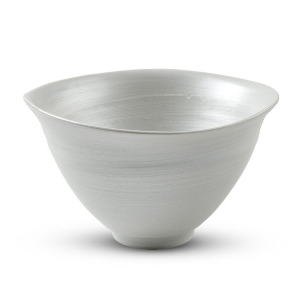 Image of Pearl White Handmade Abstract Bowl 7" 1