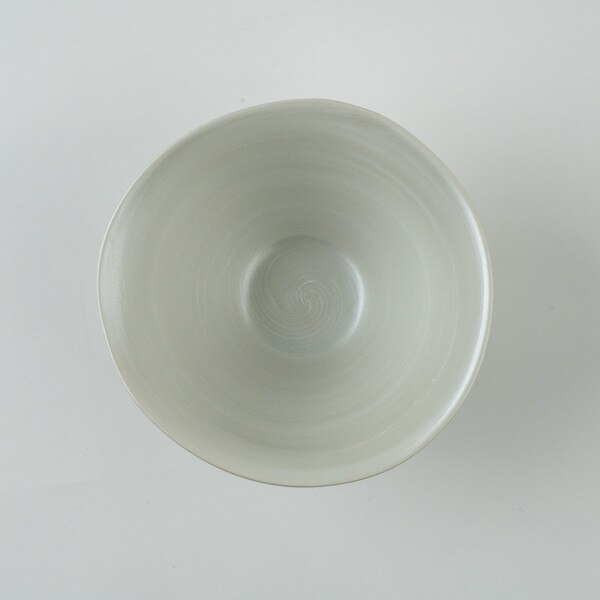 Image of Pearl White Handmade Abstract Bowl 7" 3