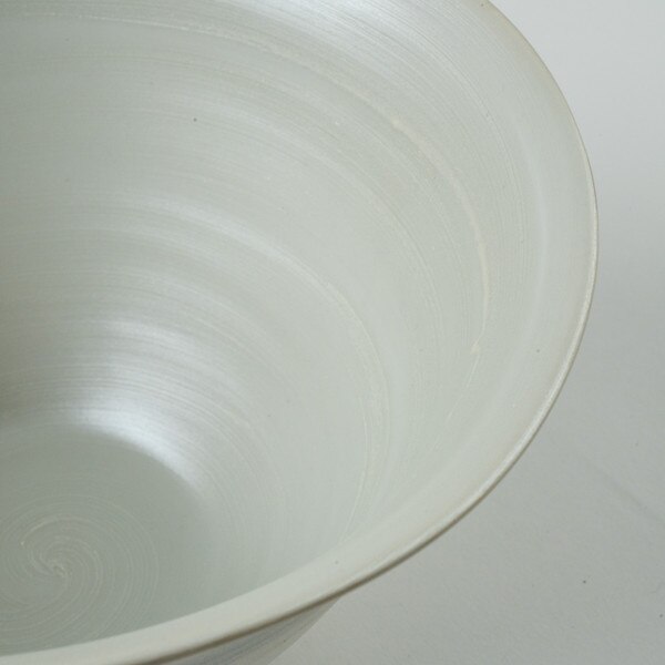 Image of Pearl White Handmade Abstract Bowl 7" 4