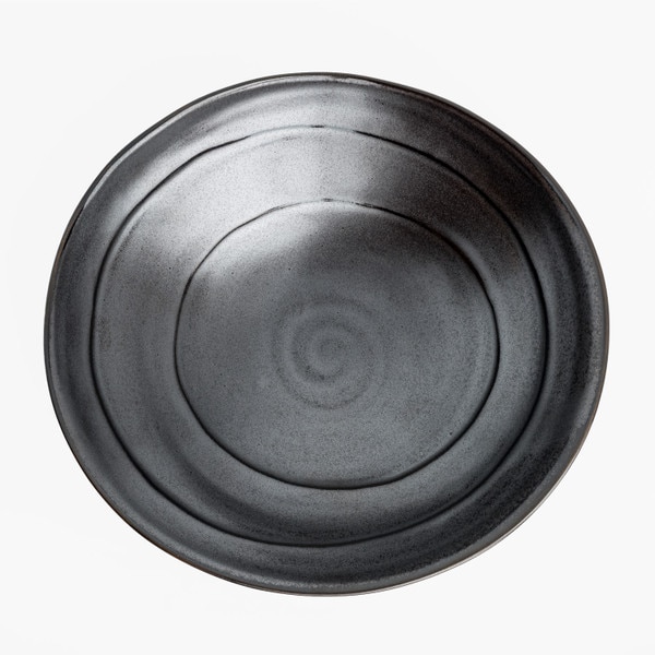 Image of Tessa Black Inner Ring Oval Bowl 6.75" 3