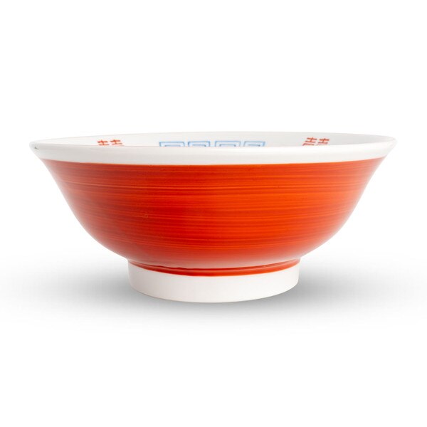 Image of White and Red Bowl 8.5" 2