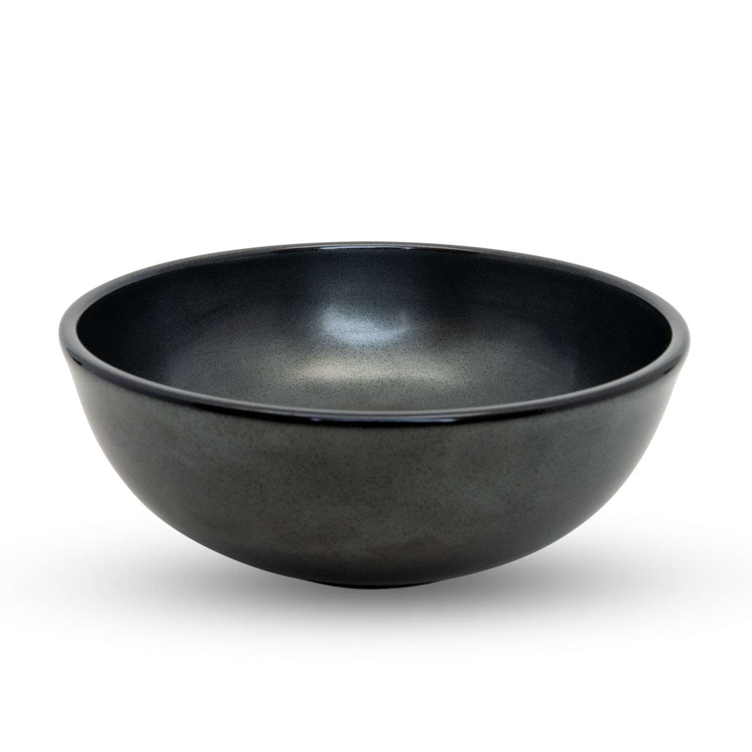 Tessa Black Ribbed Bowl 4.75
