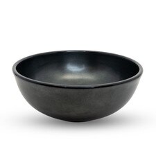 Tessa Black Round Bowl 6"