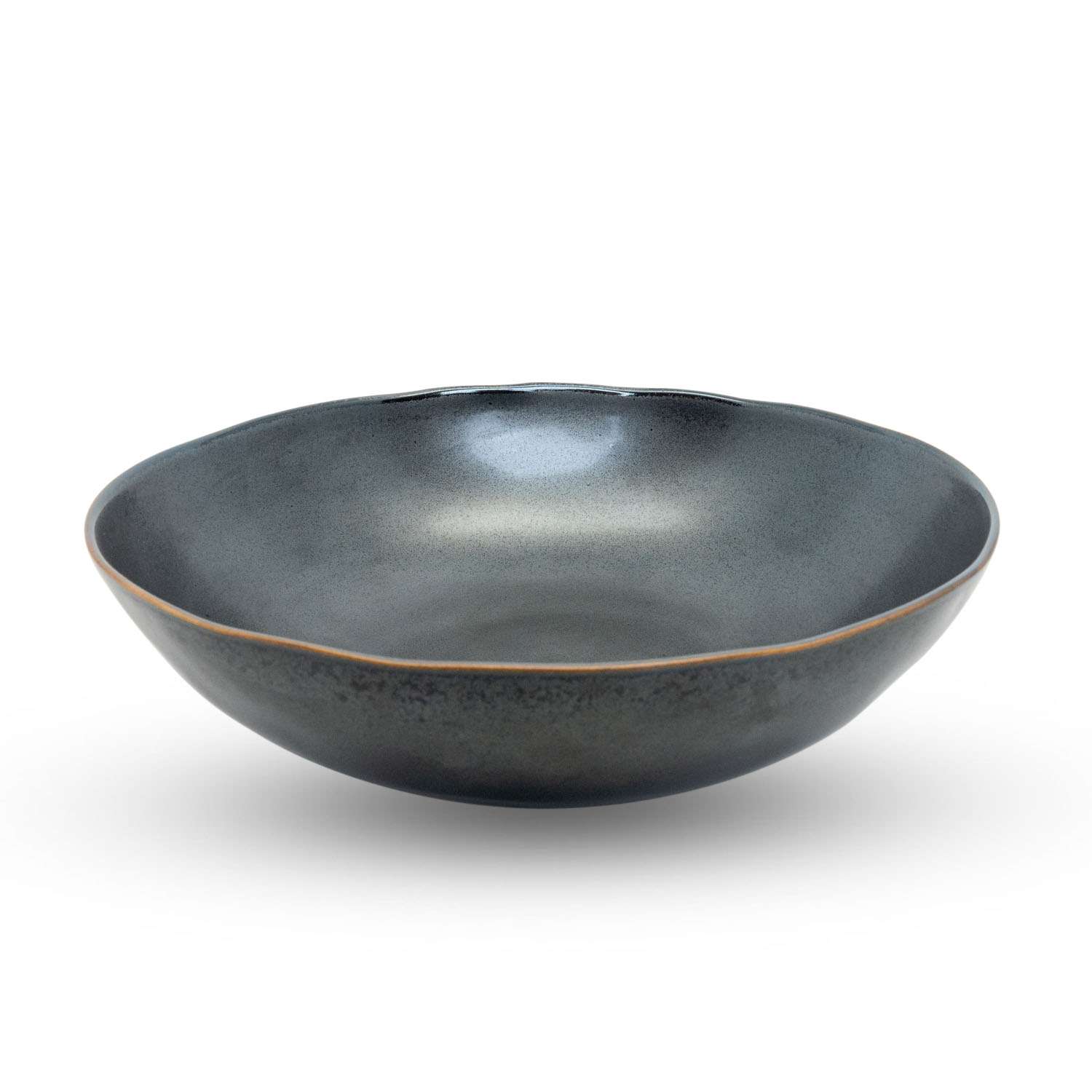 Tessa Black Oval Bowl 7.75