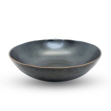 Tessa Black Oval Bowl 7.75"