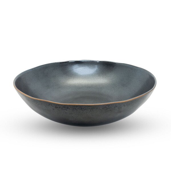 Image of Tessa Black Oval Bowl 7.75" 1