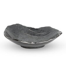Tessa Black Shallow Abstract Bowl 8.5"