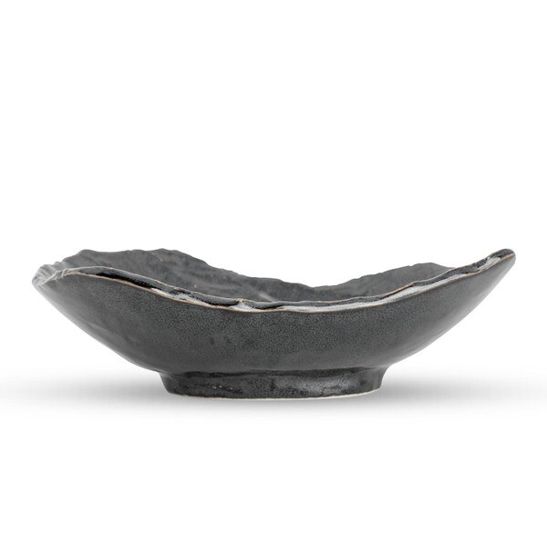 Image of Tessa Black Shallow Abstract Bowl 8.5" 2