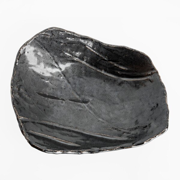 Image of Tessa Black Shallow Abstract Bowl 8.5" 3