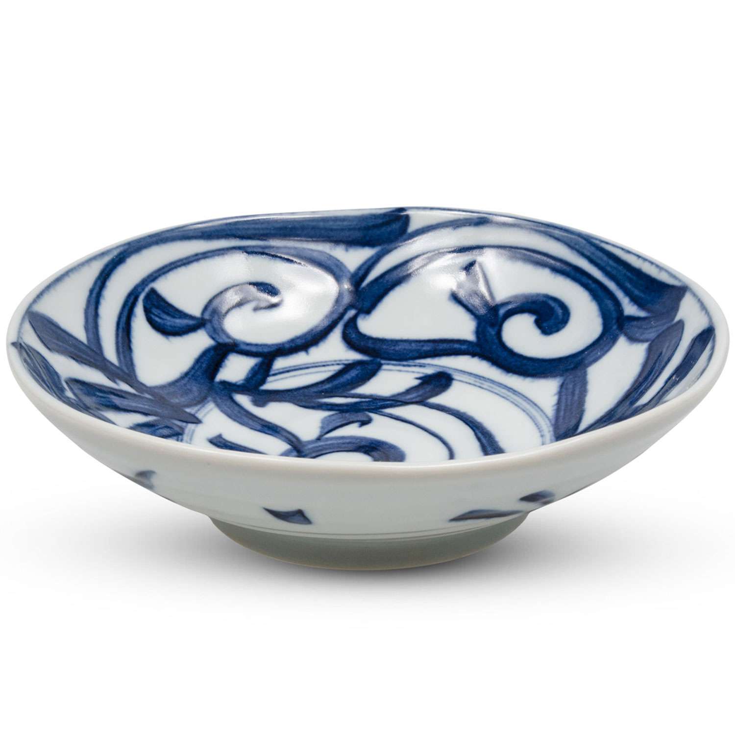 Bikoyaki Blue Coupe Bowl 6.75