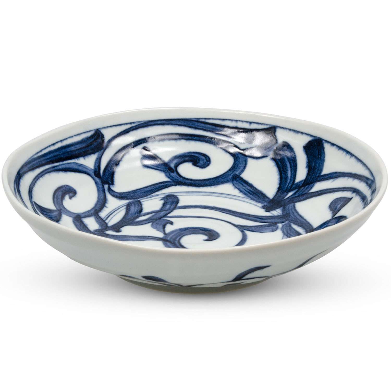 Bikoyaki Blue Coupe Bowl 8.25