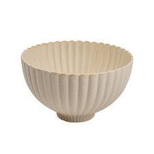 Beige Bamboo Flower Bowl 6.5"