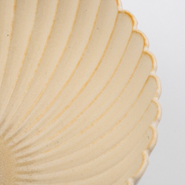 Image of Beige Bamboo Flower Bowl 6.5" 4