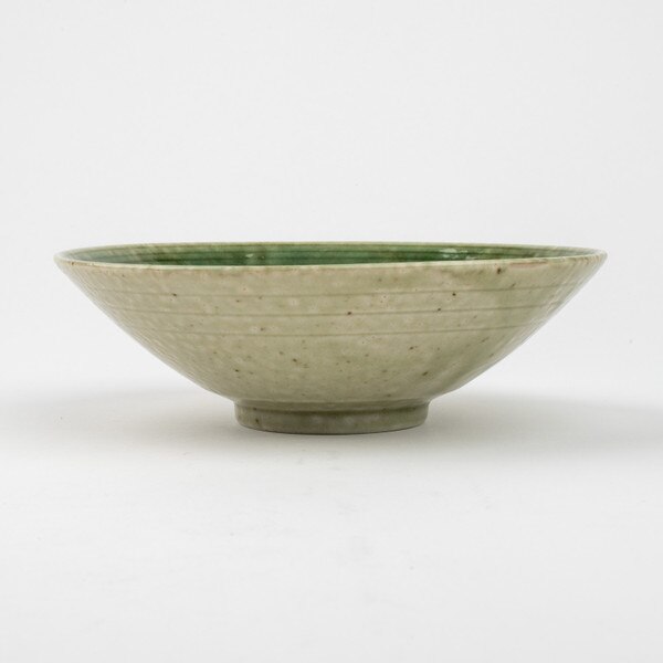Image of Oribe Green Tochiri Bowl 6.25" 2