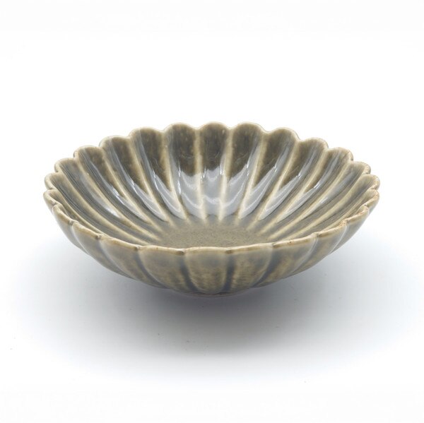 Image of Oribe Green Floral Bowl 7.25" 1