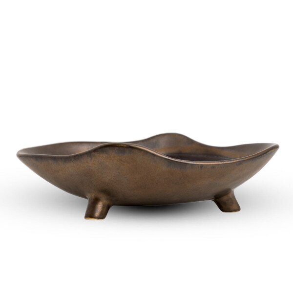 Image of Korin Durable Yoru Bronze Abstract Bowl 8" 2