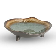 Korin Durable Sage Green Footed Abstract Bowl 8"